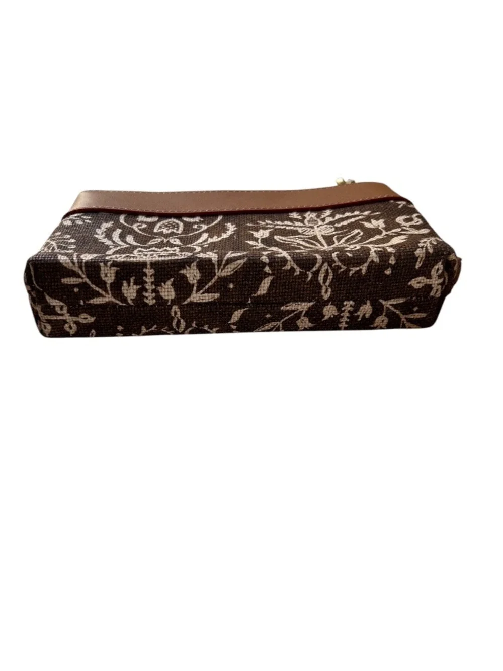 NWT Spartina 449 Wristlet Botanical Print Leather Strap